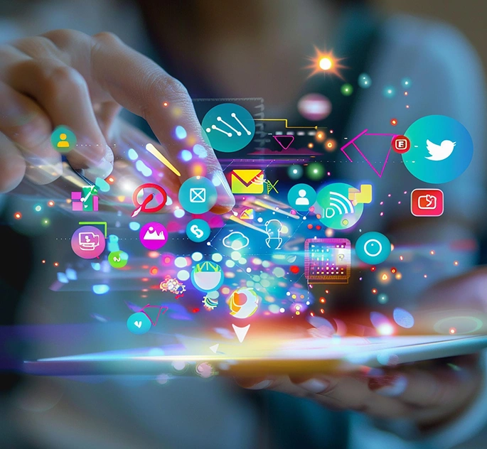 AI-Powered Social Media Marketing Management service dashboard showing automated campaign insights