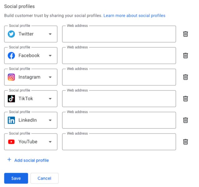 GBP-SOCIAL MEDIA LINKS